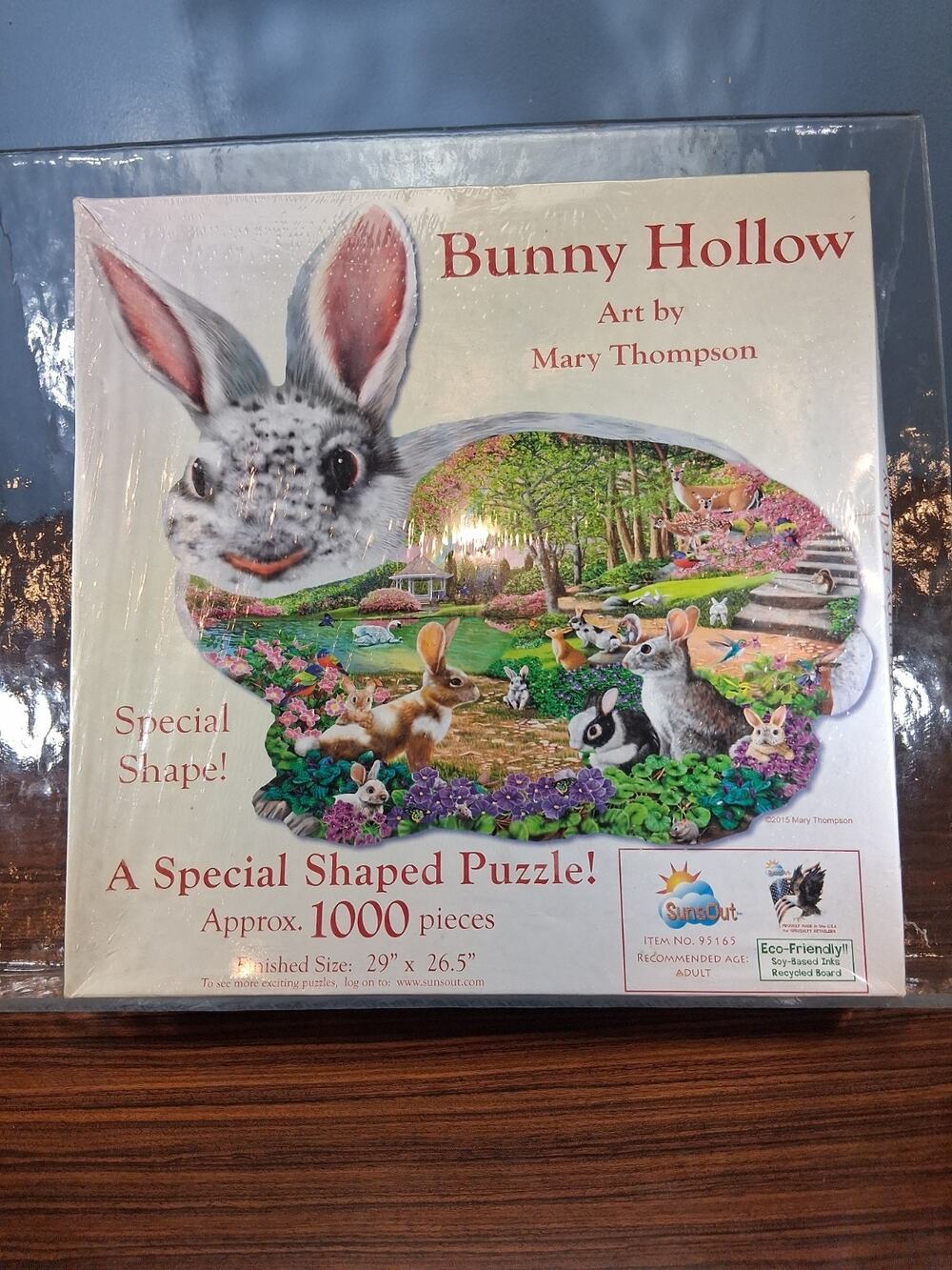 Bunny Hollow Puzzle 1000 Pcs. Bunny Shape 2015 Mary Thompson USA